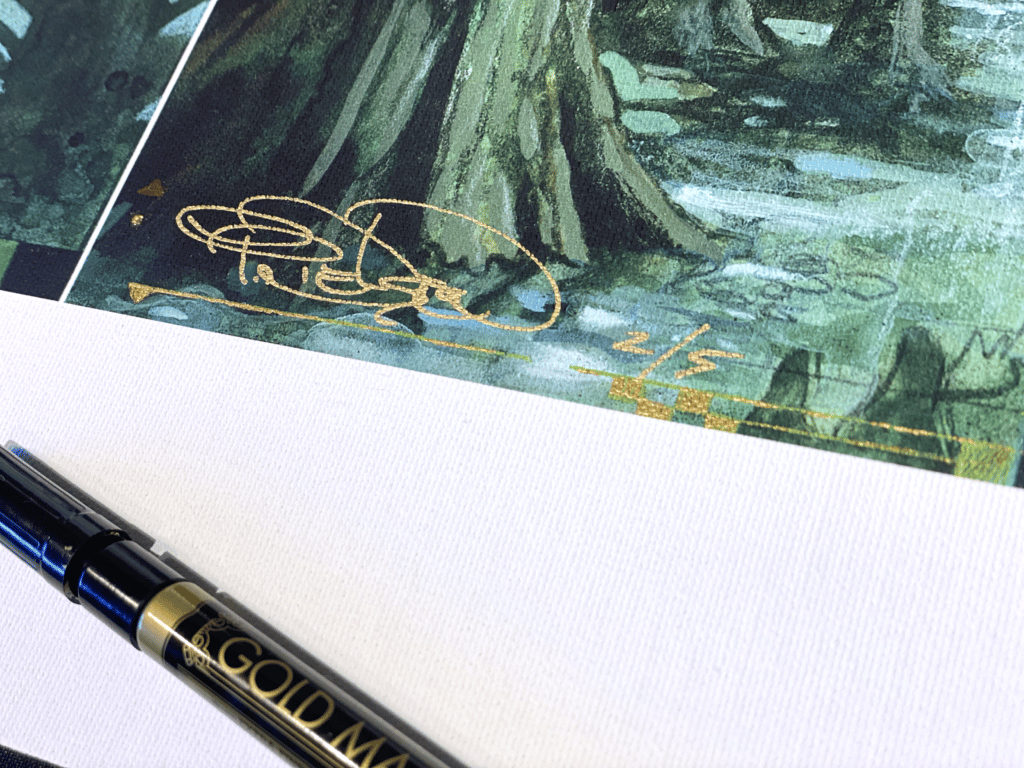 MtG GURU LANDS Large 5' Gold HandEmbellished CANVAS PRINT 2/5