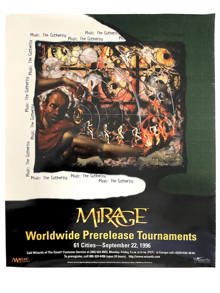 RARE Vintage MtG 1996 MIRAGE "Sealed Fate" Poster 22 x 26.5"