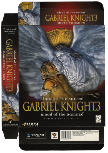 Gabriel Knight 3 — Preproduction Unused Box Flat