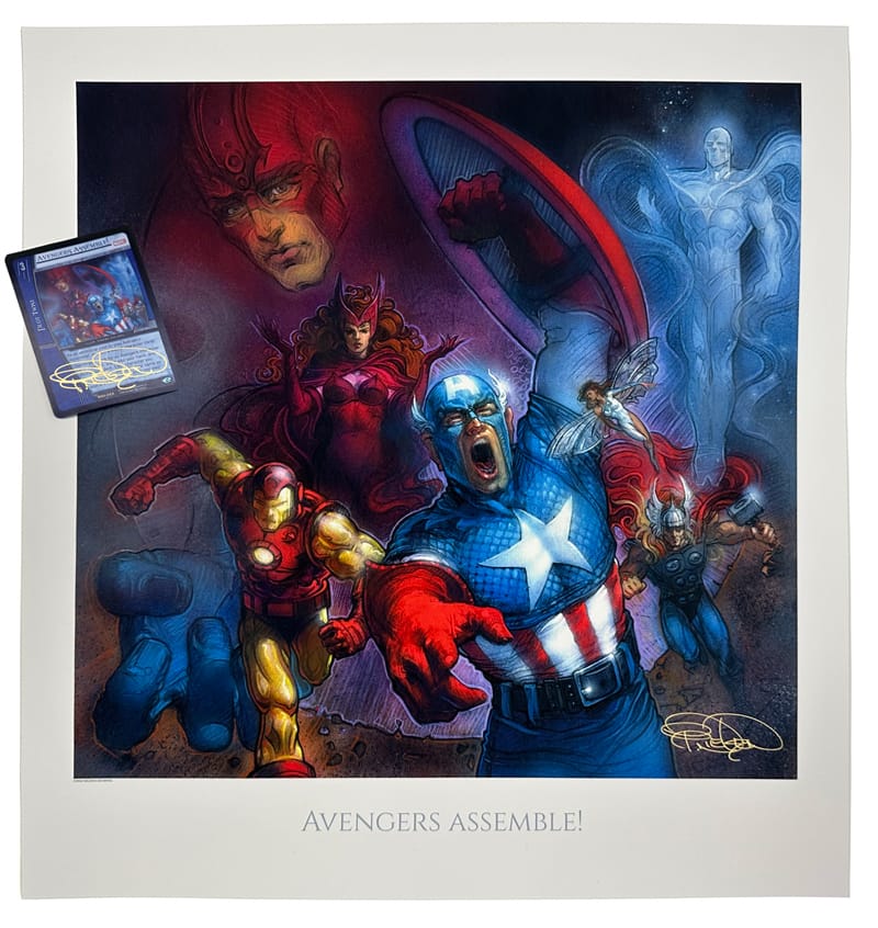 Avengers Print and Card Head on image