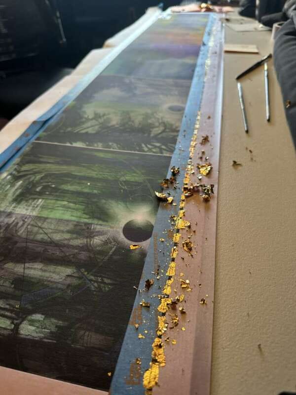 MtG: GURU LANDS Large 5' Gold Hand-Embellished CANVAS PRINT #3/5 - Image 11